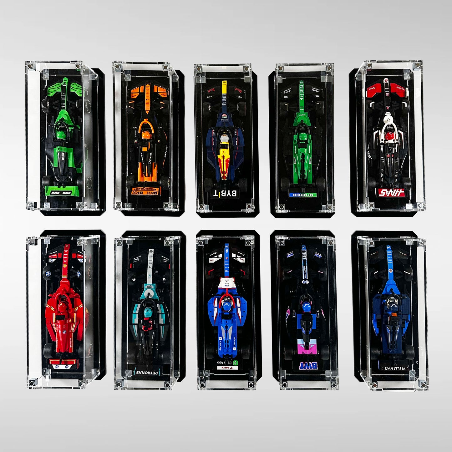 Mountable Display Case for LEGO® F1 Speed Champions