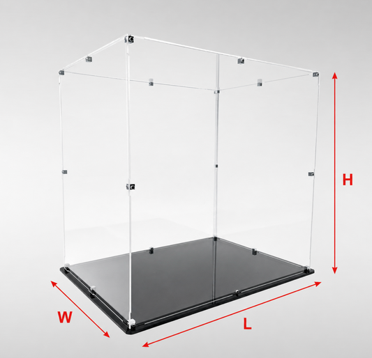 Custom Acrylic Display Case | Ready to Assemble Clear Collector Box | Made to Order Case for LEGO, Figures, Collectibles & Memorabilia